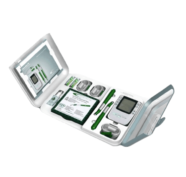 Alpha-Stim® device inside box.