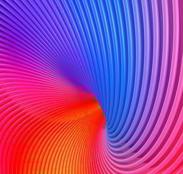 Vortex waves from red to blue.