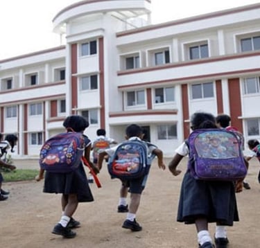 Children enjoying in school