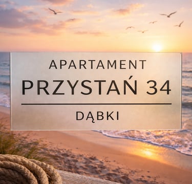 Kontakt – apartament Przystań 34 Dąbki, komfortowy apartament nad morzem w centrum Dąbek.