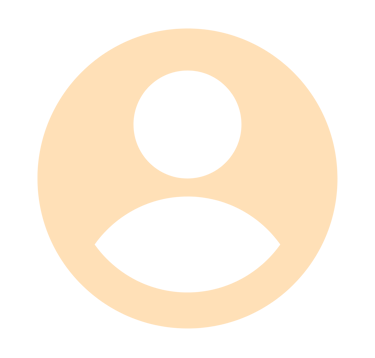 Beige circular user profile avatar icon isolated on a black background.