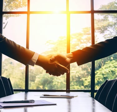 hand shaking for successful collaboration