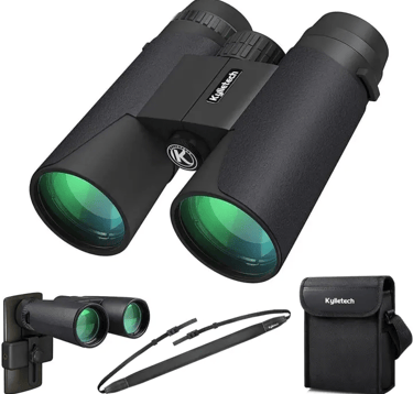 Kylietech Prismaticos Profesionales 12x42, Prismas BAK-4 y Lentes FMC, Antiniebla e Impermeables 