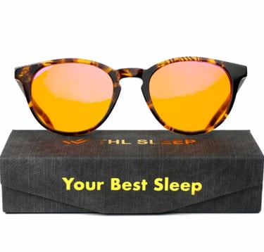 THL Sleep orange blue light blocking glasses with acetate frames for better sleep