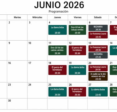 PROGRAMACIÓN TEATRO ALMAGRO CORRAL DE COMEDIAS
