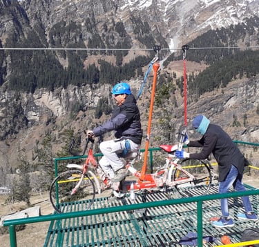 One of the World' Longest Sky Bicycle Zipline SAM Zipline