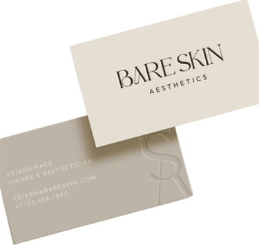 business card mockup simple minimalist neutral beige