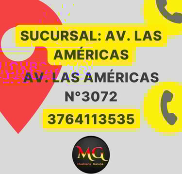 address and telephone number of one of the furniture store's branches avenida las americas 3072