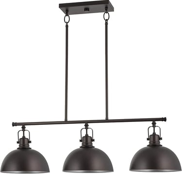 Industrial Pendant Lighting with Bold Black Metal Finishes for Kitchen Spaces
