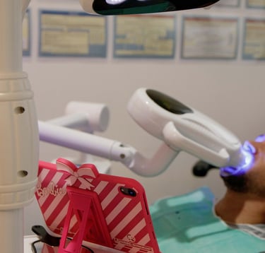 Dental Teeth Whitening treatment in Dental Chair