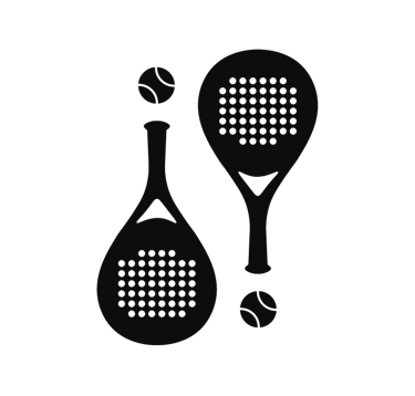 ¡Padel Padel! short form logo in black