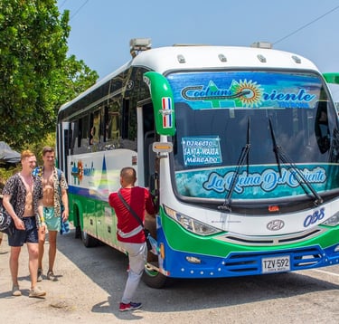 Local bus in Santa Marta to Tayrona, Don Diego and Palomino