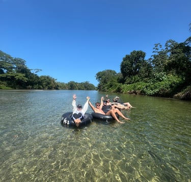 Tubing at Don Diego river Santa Marta Colombia