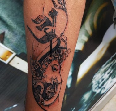 Ganesha Tattoos-Tattoo Baba- Best Tattoo Studio In Jaipur