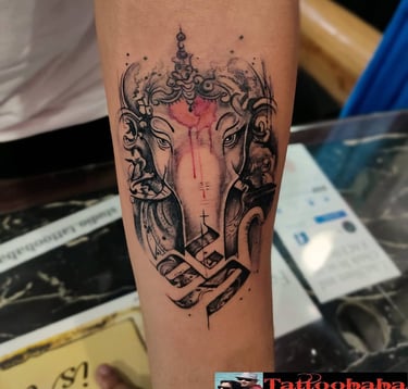 Ganesha Tattoos-Tattoo Baba- Best Tattoo Studio In Jaipur