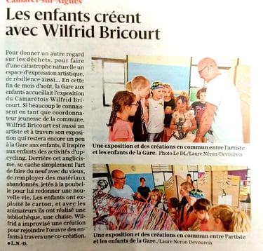 Les enfants créent avec Wilfrid Bricourt