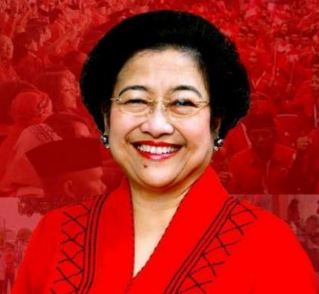 a woman in a red jacket and glasses, Megawati Soekarnoputri