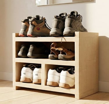 Zapatero de cartón