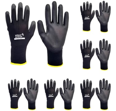 Luva Mecânico Tátil Multitato Segurança Com Pu 5 Pares