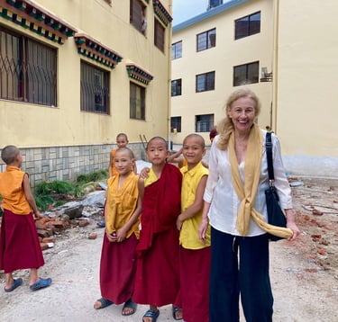Monastério Budista, Bouddhanath, Kathmandu, Nepal.