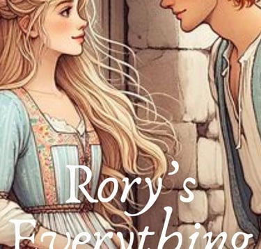 cover of short story, young blonde woman and red headed man standing in doorway
