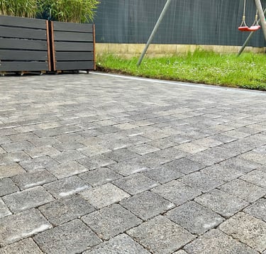 Création terrasse pavés, allée pavée, maçon, Lagny-sur-Marne
