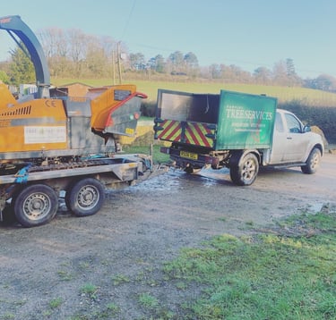 Hawkins tree services chipper
