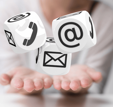 Means of contact displaying by a woman