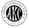 American Kennel Club logo in black and white — all Guys Cajun Paws dogs are AKC registered
