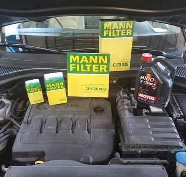 mal servis promena filtri maslo vw golf passat motul x clean 5w30 tuning garage up makedonija 