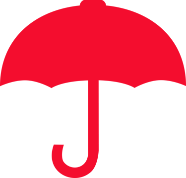 A red umbrella signalling that Munjeeta works with sex workers.