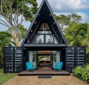 Luxury Container Custom Tiny Home in the wood by European manufacturer