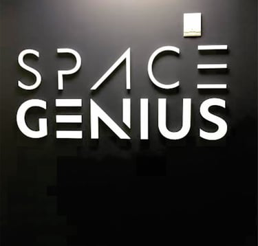 Pin mounted acrylic letters