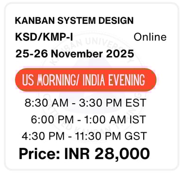 Kanban System Design KSD KMP-I KMP Training Kanban University