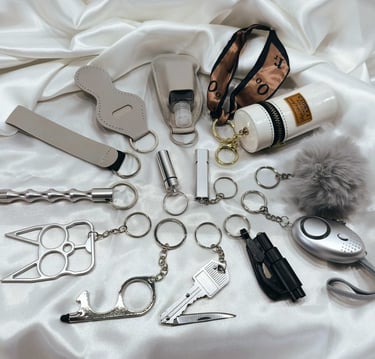 Porte-clés auto-défense design, sécurité et élégance au quotidien.
