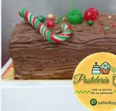 tronco navideño de chocolate