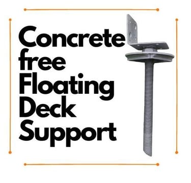 Floating Deck Support height adjustable