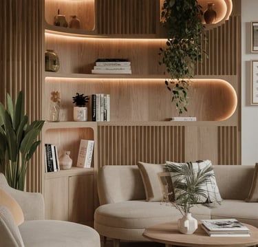 Modern iç mekân tasarımıyla yenilenmiş yaşam alanı