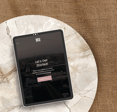 Photography portfolio responsive mobile mock for website mobile design service.