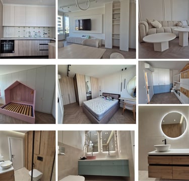 цялостно обзавеждане на апартамент с мебели по поръчка – реализиран проект BrosMebel