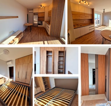 кухня и вградени мебели по поръчка – реализиран проект за апартамент от BrosMebel