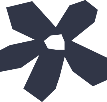 Woodcut of a flower.