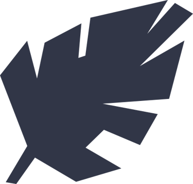 Woodcut of a leaf.