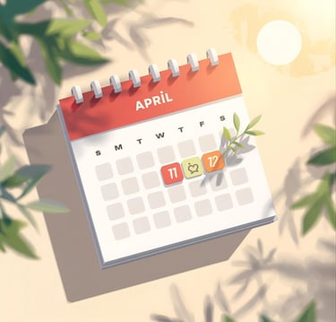 Monthly calendar image representing easy lesson scheduling