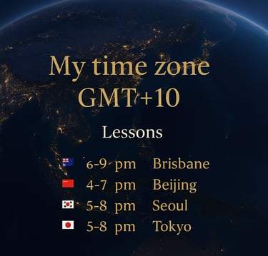 Earth globe from space, illustrating English lessons available across time zones