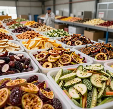 A cargo ship loaded with containers sailing on a calm sea, representing international export and import.