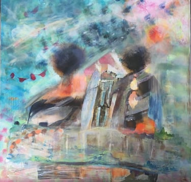 the dreamers-  acrylic on canvas, — Nikki Kelly