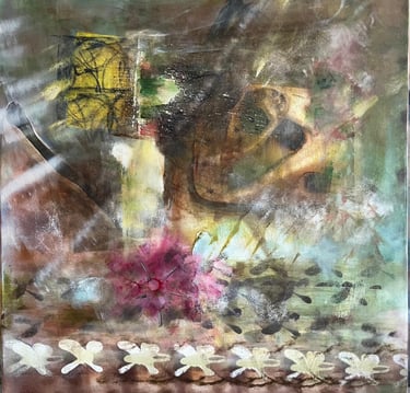 nor easterly beach days- acrylic on canvas, — Nikki Kelly