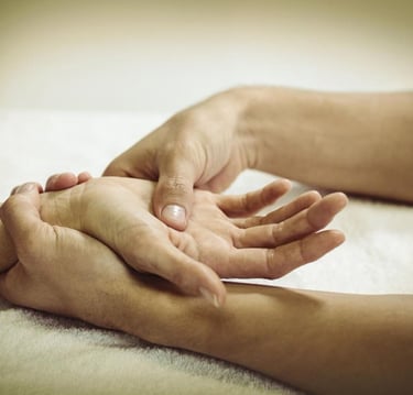 acupression sur la paume de la main
