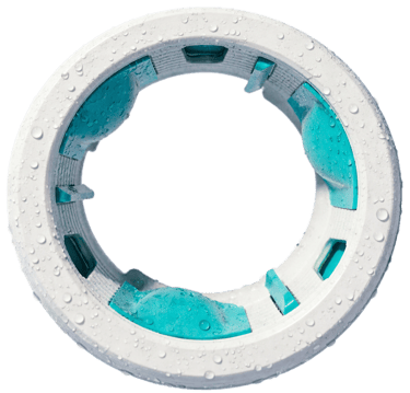 Boat cup holder insert with flexible grips designed to hold drinks securely in marine cup holders